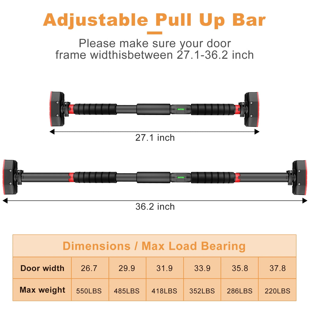 Pull up Bar for Doorway, Home Indoor Chin up Bar with No Screws, No Punching Adjustable Width Pull up Bar[69-92Cm], Strength Training Equipment Pull up Bar for Home Gym Upper Body Workout